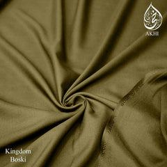 Kingdom Boski Unstitched Men Suit Dark khaki