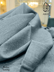 Men’s Unstitched Rolex Suiting Grayish Blue