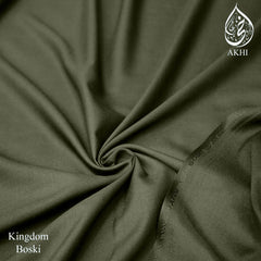Kingdom Boski Unstitched Men Suit dark Olive