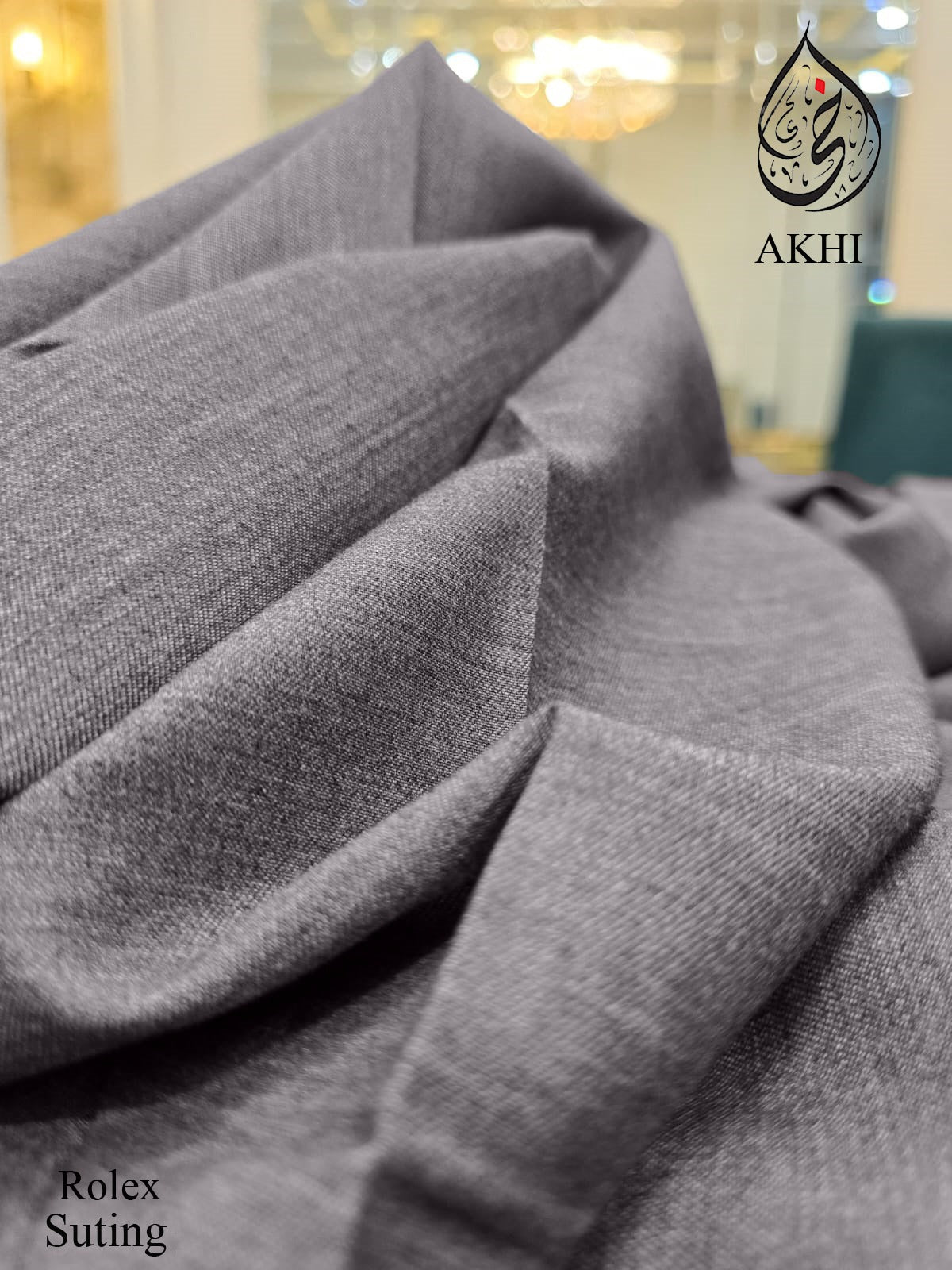 Men’s Unstitched Rolex Suiting Mauve Gray