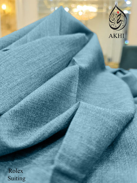 Men’s Unstitched Rolex Suiting Muted Blue