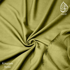 Kingdom Boski Unstitched Men Suit Olive Gold