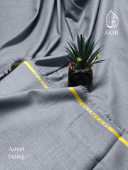 Men’s Unstitched Aircot winter suiting Silver Grey