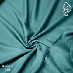 Kingdom Boski Unstitched Men Suit Teal Blue