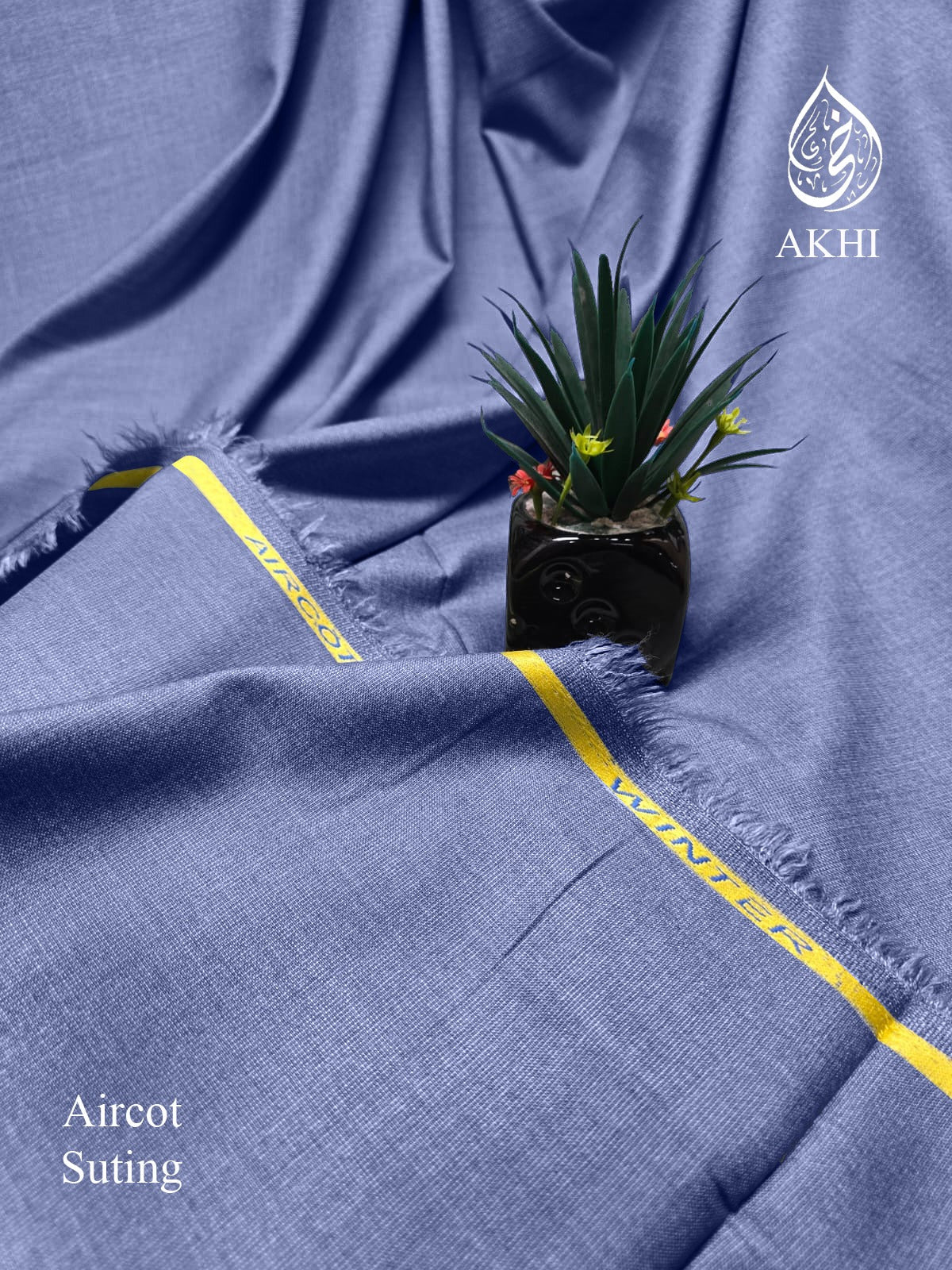 Men’s Unstitched Aircot winter suiting Blue