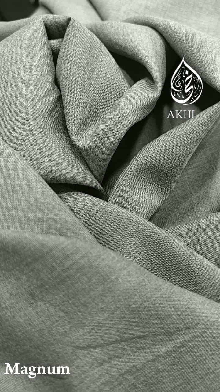 AKHI Magnum Summer Suiting – Olive Green | Men's Fabric