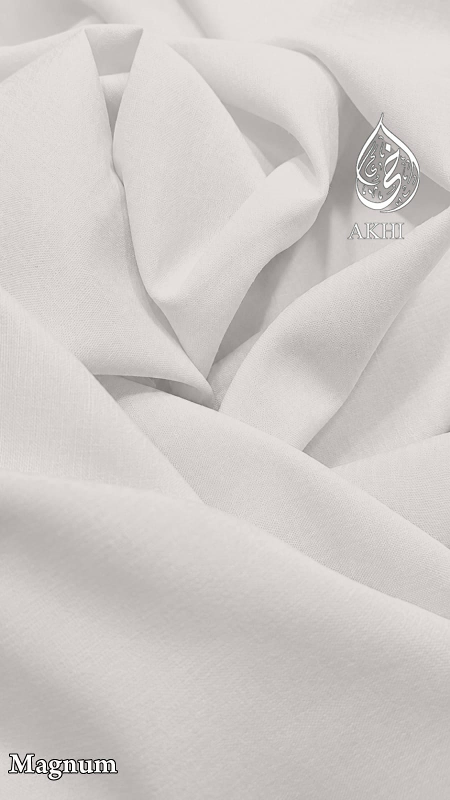 AKHI Magnum Summer Suiting – Pure White | Men's Fabric