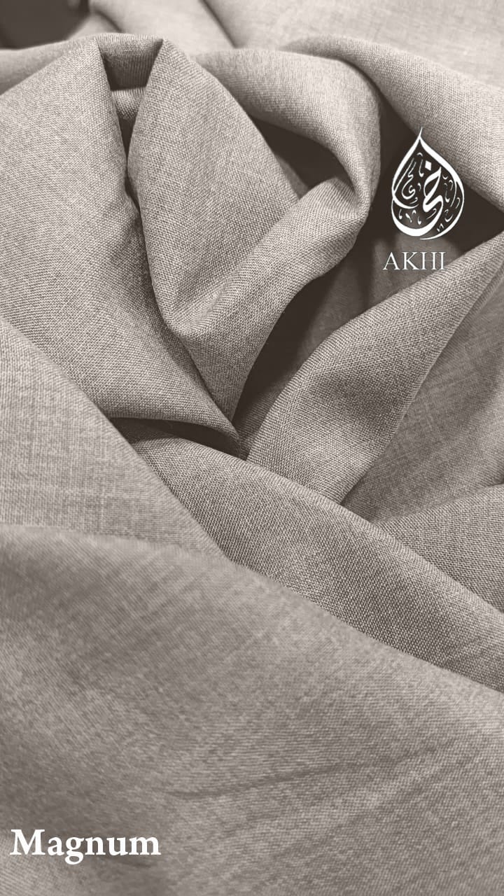 AKHI Magnum Summer Suiting – Stone Grey | Men's Fabric