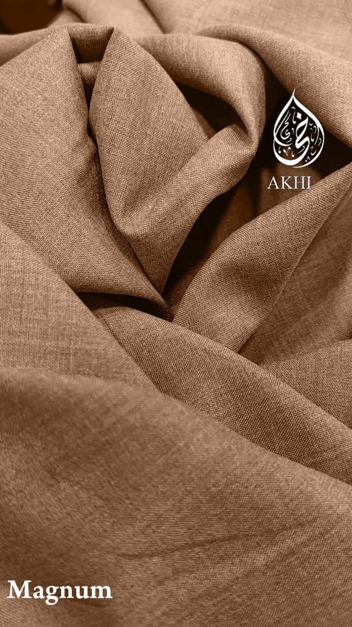 AKHI Magnum Summer Suiting – Camel Brown | Men's Fabric