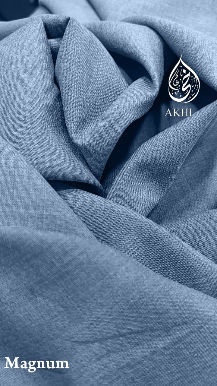 AKHI Magnum Summer Suiting – Slate Blue | Men's Fabric
