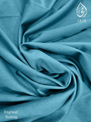 Men’s Unstitched England suiting  Teal Blue